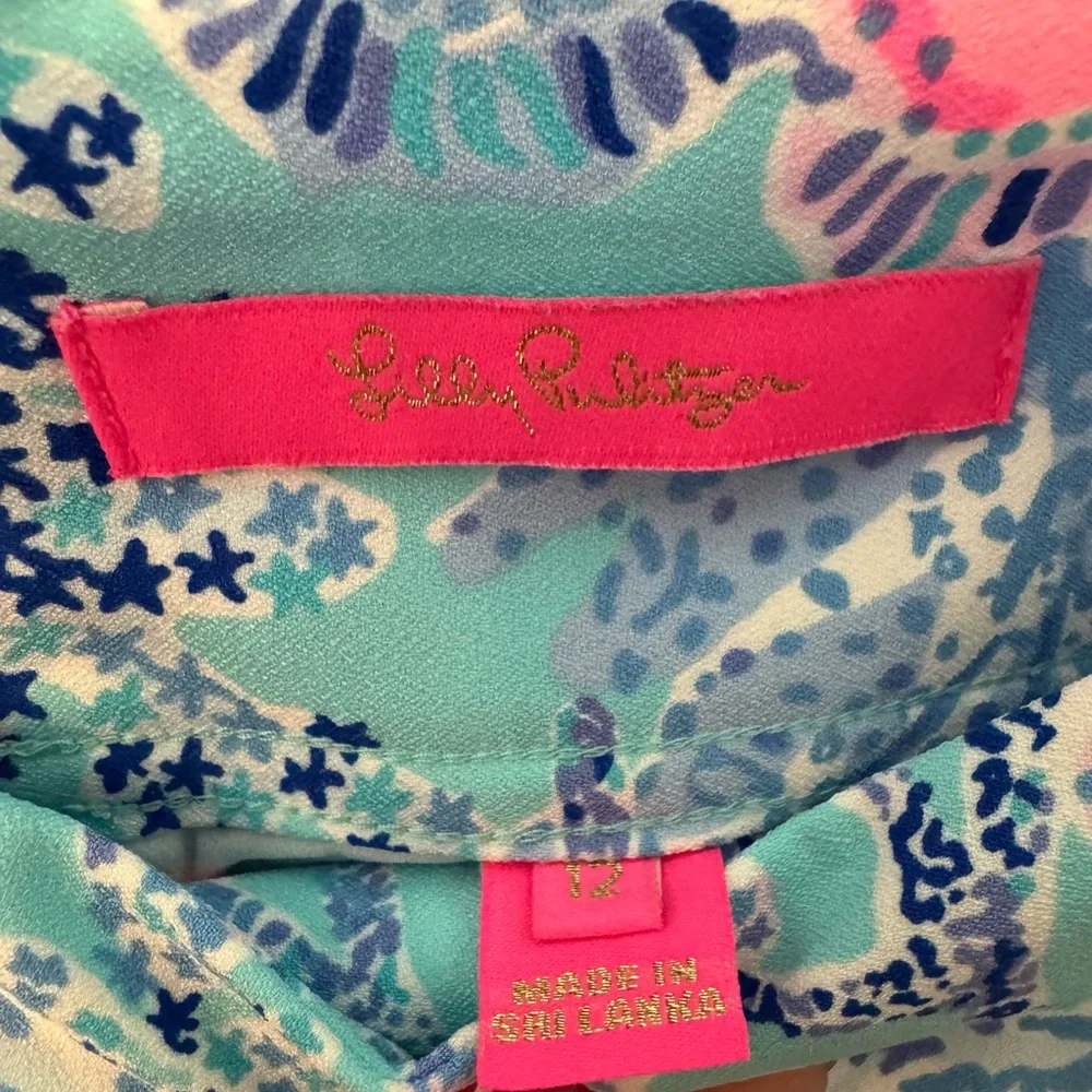 Lilly Pulitzer JONAS Skort in Blue Ibiza Now You Sea Me print Size 12 - Picture 4 of 5